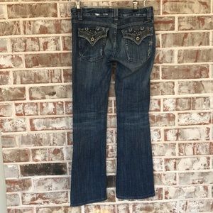 Miss Me Bling Flap Pocket Denim Bootcut Jeans